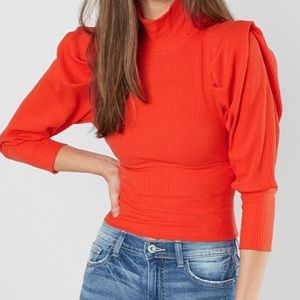Free People XS Lala tee orange